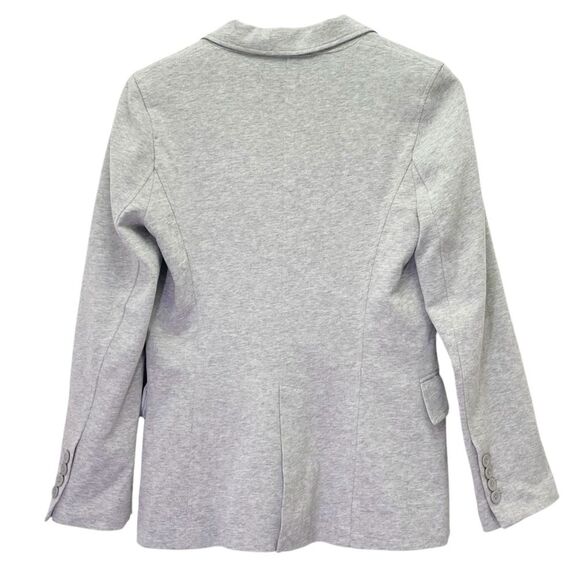 Boston Proper Jersey Knit Single Button Blazer Light Heather Gray Women’s Size 2 - Picture 6 of 15